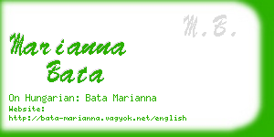 marianna bata business card